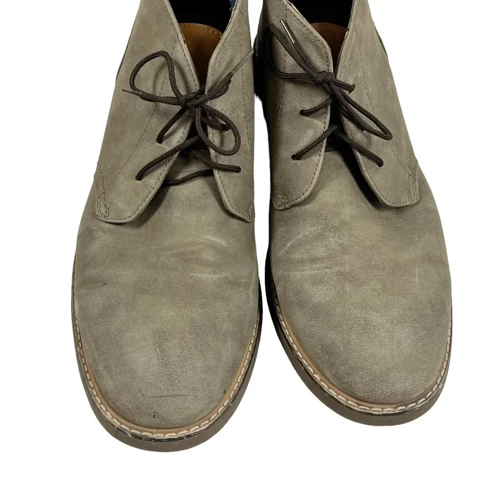 Hawker Rye Shoes Men's 12 Olive Brown Abigovia Chukka Boots Suede Leather Casual